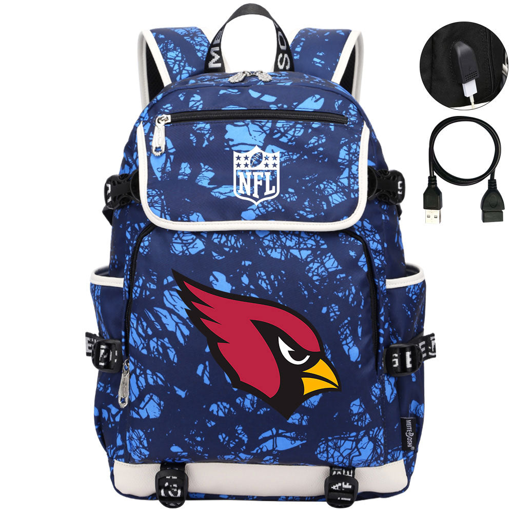 Arizona Cardinals Football Team Rugby Backpack School Notebook Travel Bag