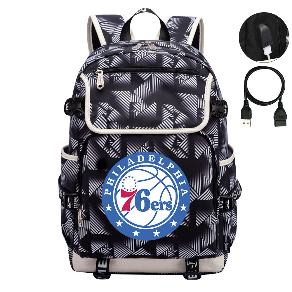 Philadelphia 76ers Backpack School Notebook Travel Bags