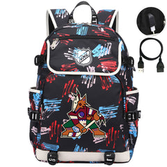 Arizona Coyotes Hockey Team Backpack School Notebook Travel Bags