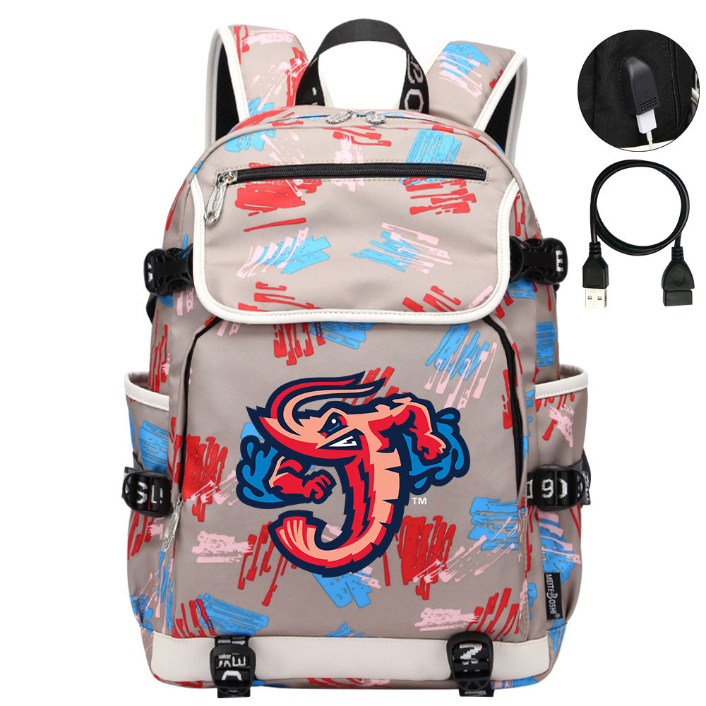 Jacksonville Jumbo Shrimp Backpack School Notebook Travel Bags