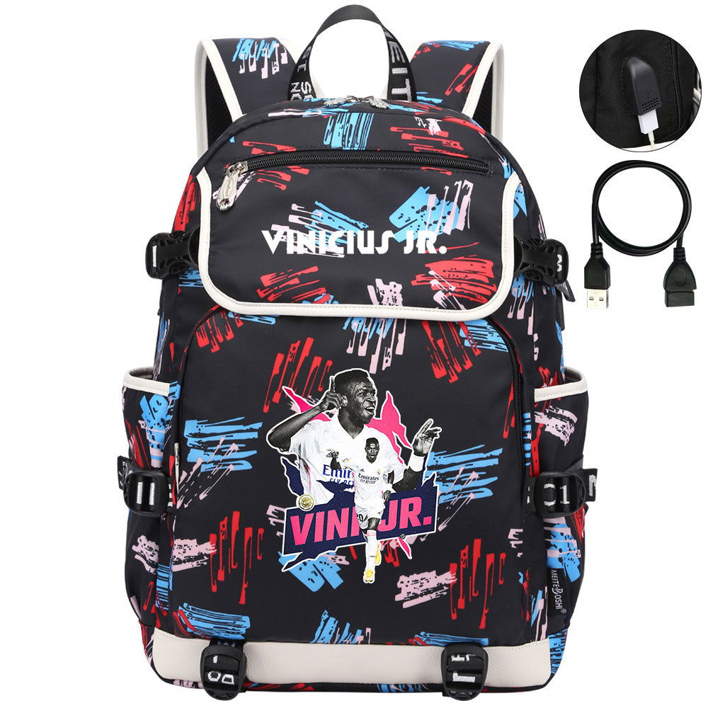 Vinicius Junior FC Backpack School Notebook Travel Bags