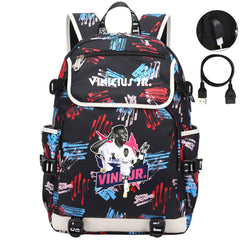 Vinicius Junior FC Backpack School Notebook Travel Bags