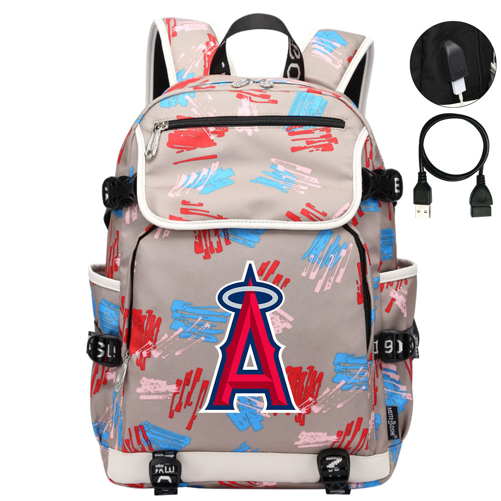 Los Angeles Angels Backpack School Notebook Travel Bags