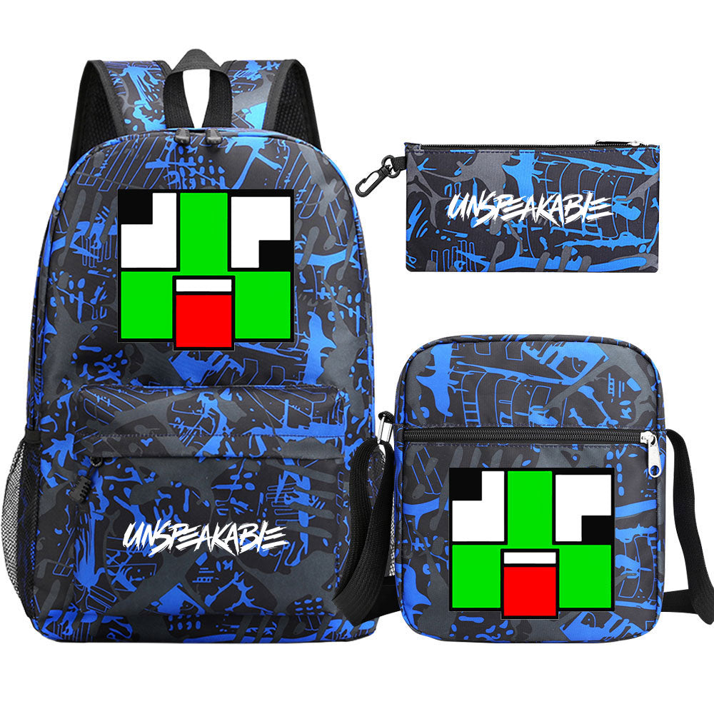 Unspeakable Game School Backpack Shoulder Bag Pencil Bags 3pcs Set
