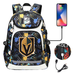 Vegas Golden Knights Hockey League Backpack School Notebook Travel Bags With USB