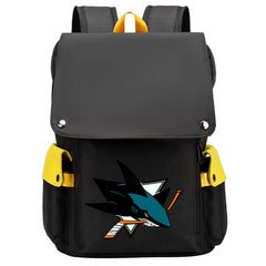 San Jose Sharks Hockey Team School Backpack Oxford Laptop Bag