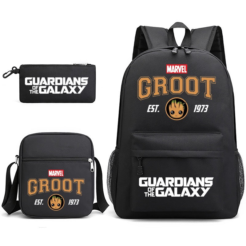 Groot School Backpack Shoulder Bag Pencil Bags 3pcs Set