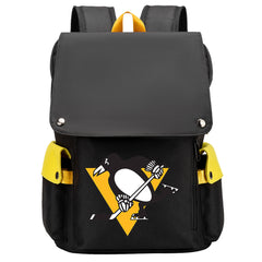 Pittsburgh Penguins Hockey Team School Backpack Oxford Laptop Bag