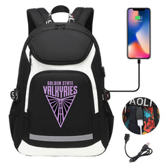 Golden State Valkyries Backpack School Notebook Travel Bags With USB