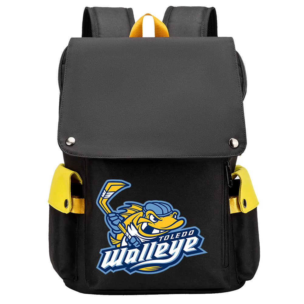 Toledo Walleye School Backpack Oxford Laptop Bag