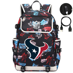 Houston Texans  Football Team Rugby Backpack School Notebook Travel Bag