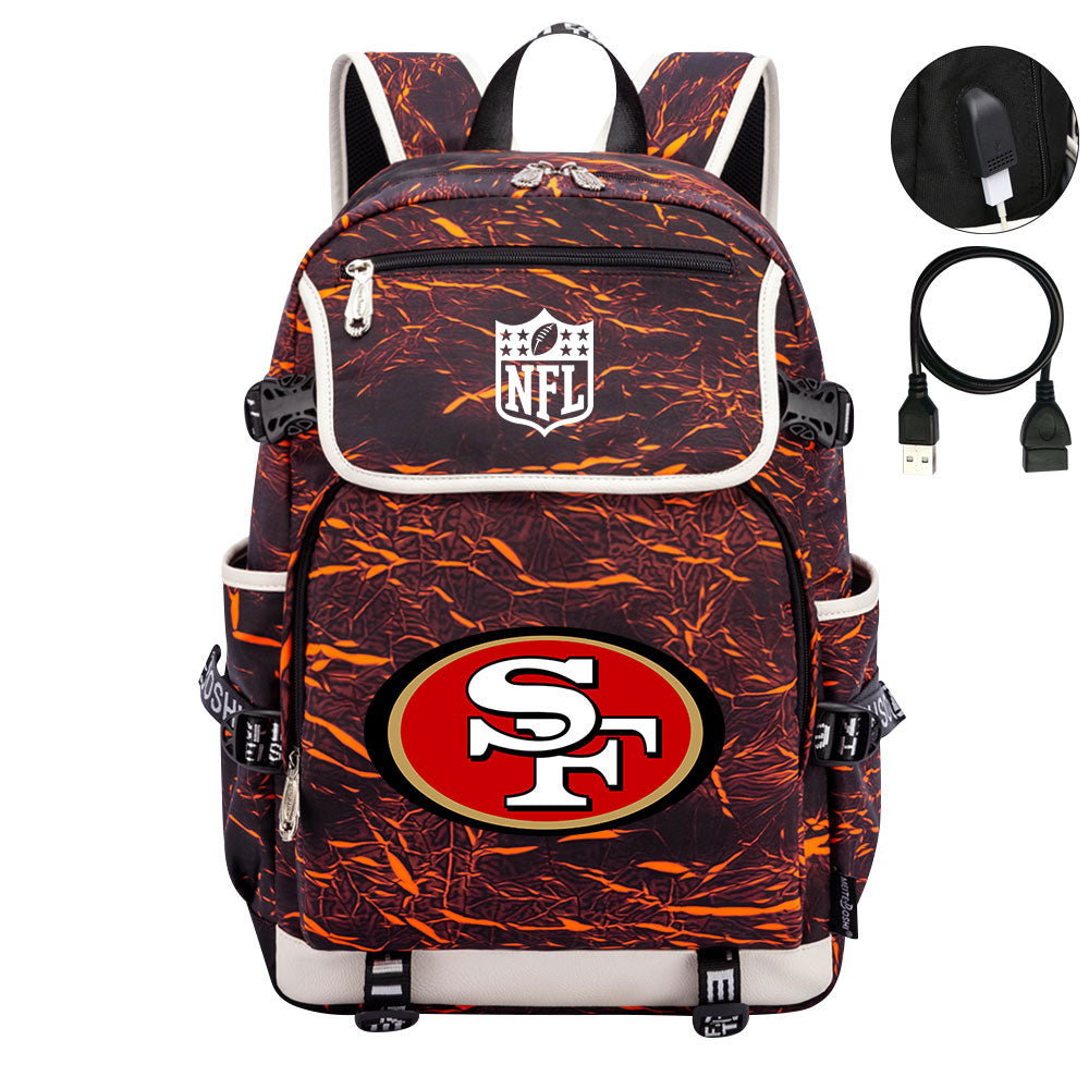 San Francisco 49ers Football Rugby Backpack School Notebook Travel Bags