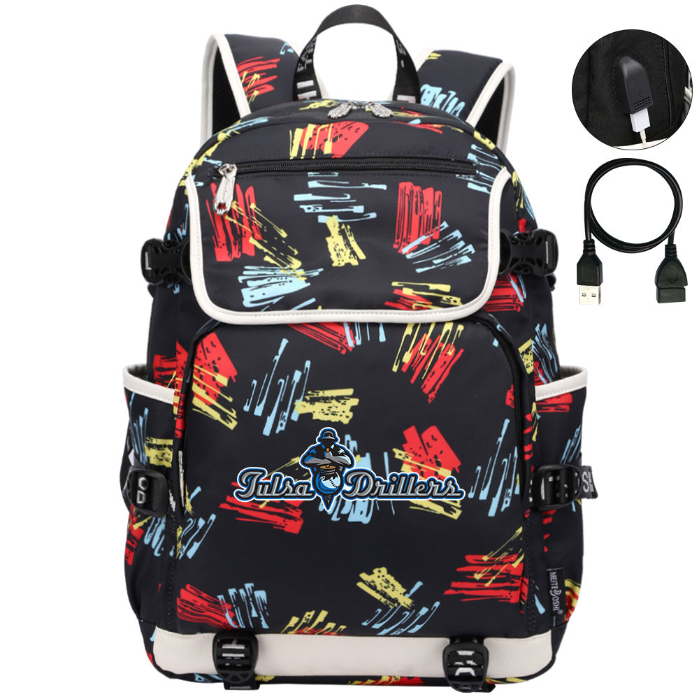 Tulsa Drillers Backpack School Notebook Travel Bags