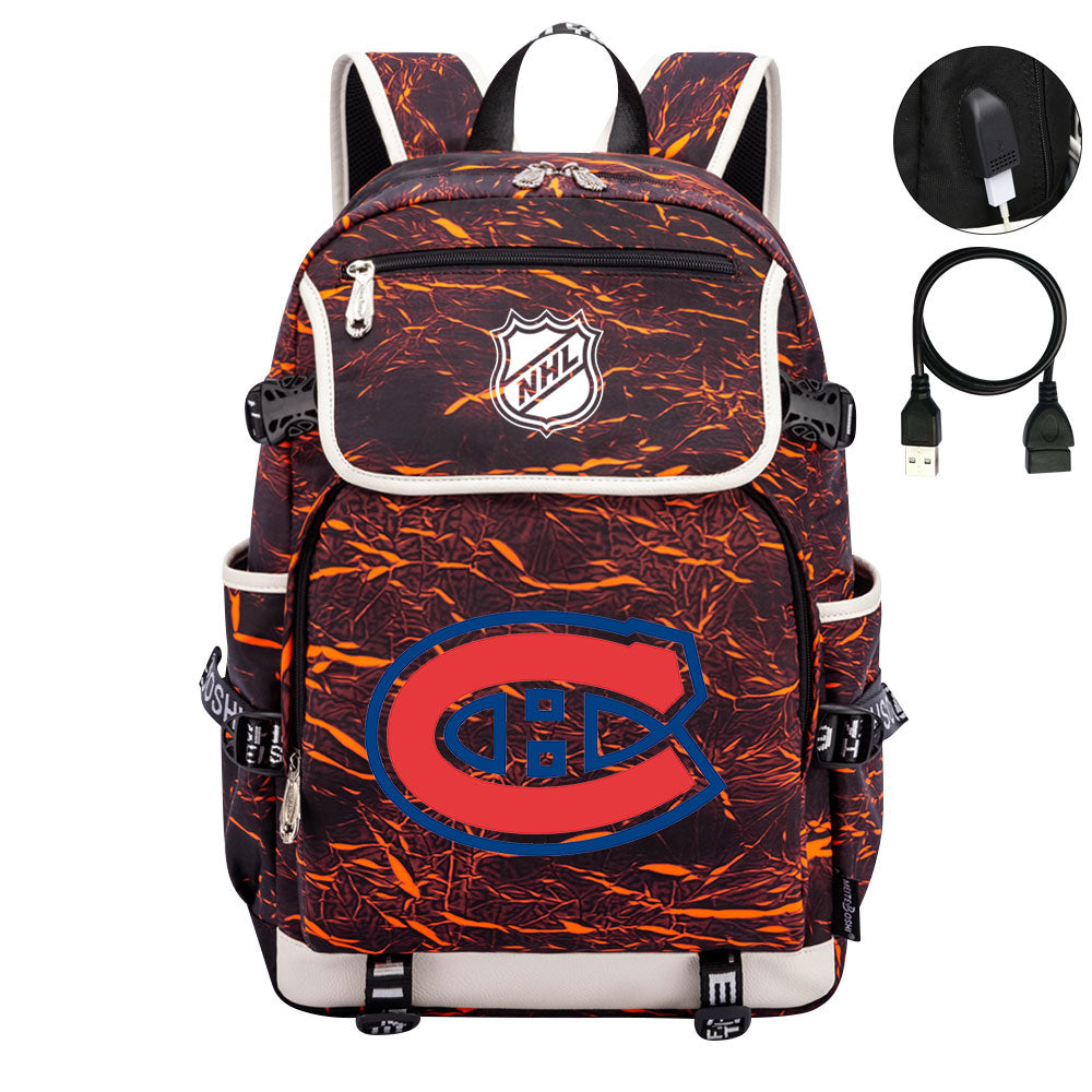 Montreal Canadiens Hockey League Backpack School Notebook Travel Bag