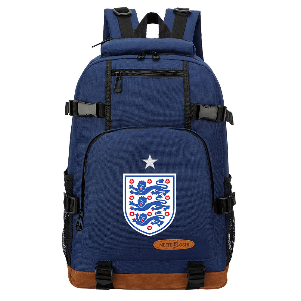 England National Football Team Waterproof Backpack School Notebook Travel Bag