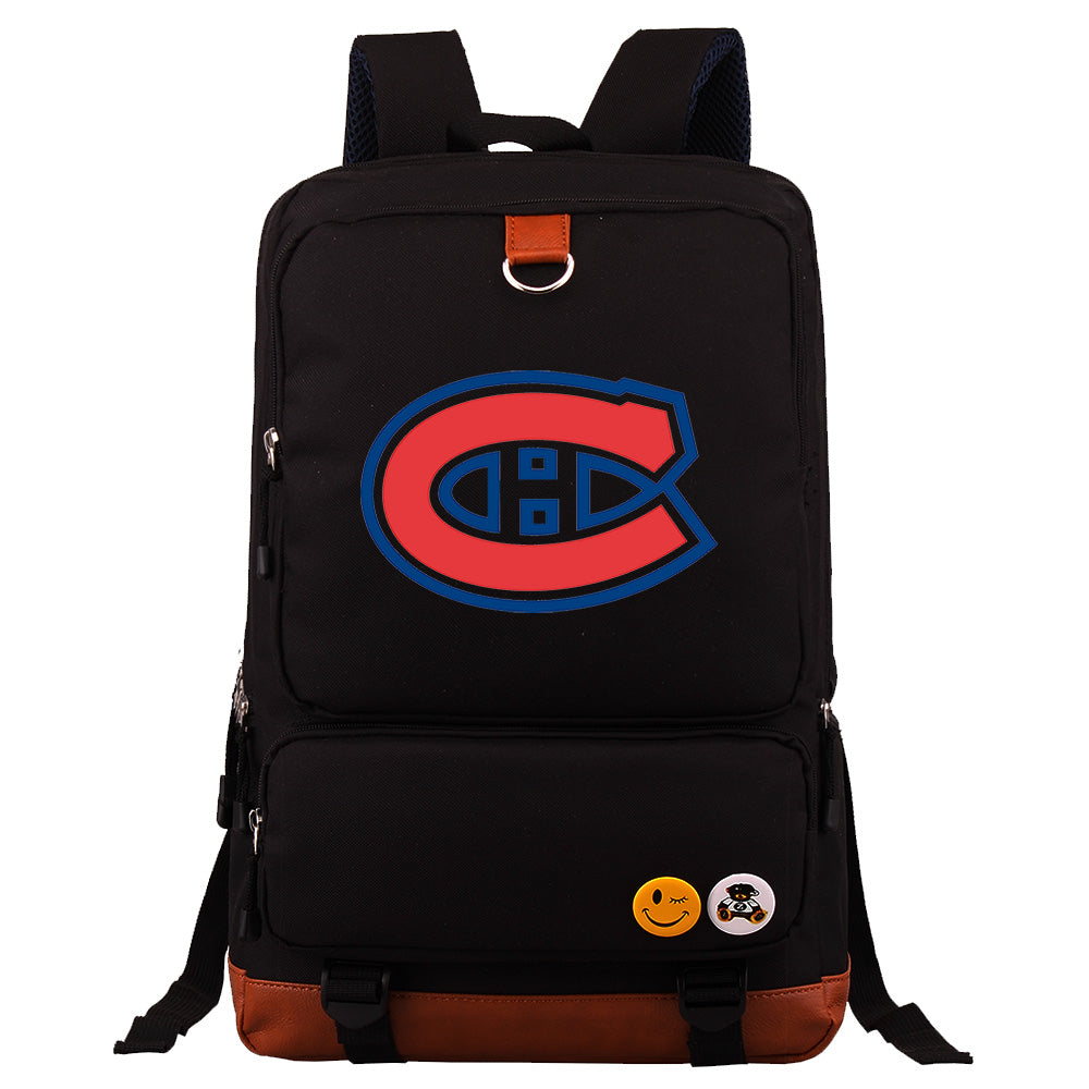 Montreal Canadiens Hockey Team Proof Backpack NoteBook Laptop School Bag