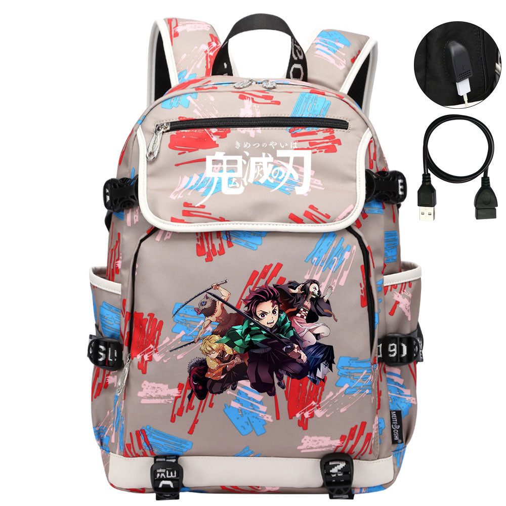 Demon Slayer Kimetsu No Yaiba Backpack School Notebook Travel Bags
