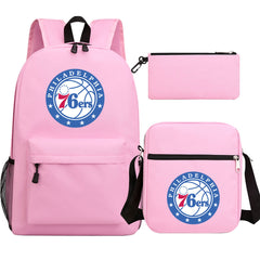 Philadelphia 76ers Basketball School Backpack Shoulder Bag Pencil Bags 3pcs Set