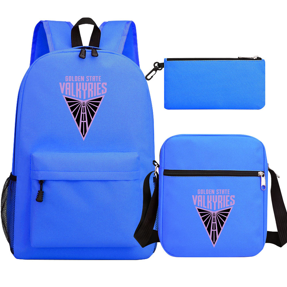 Golden State Valkyries Basketball School Backpack Shoulder Bag Pencil Bags 3pcs Set