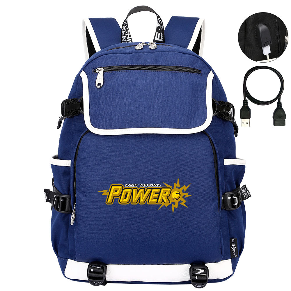 West Virginia Power Backpack School Notebook Travel Bags