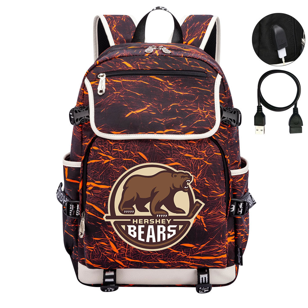 Hershy Bears Hockey League Backpack School Notebook Travel Bag