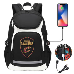 Cleveland Cavaliers Backpack School Notebook Travel Bags With USB
