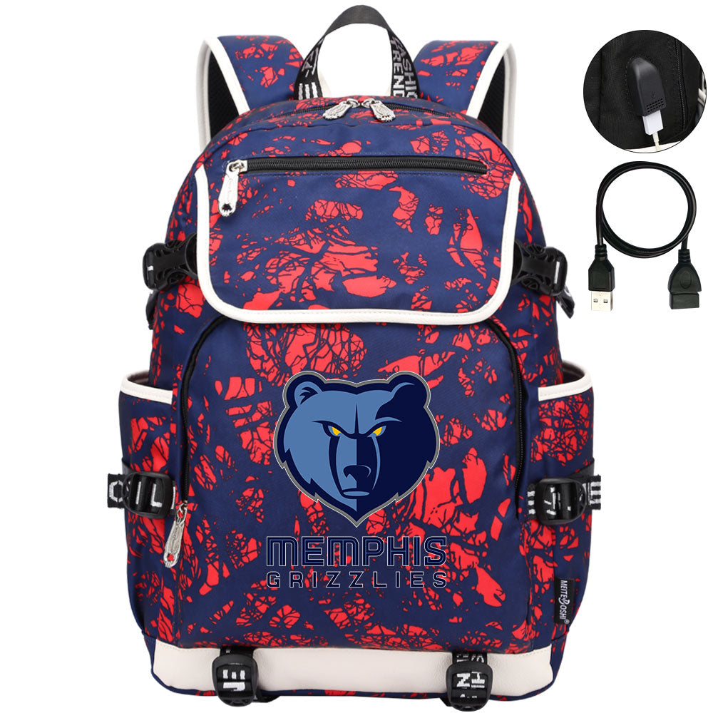 Memphis Grizzlies Backpack School Notebook Travel Bags