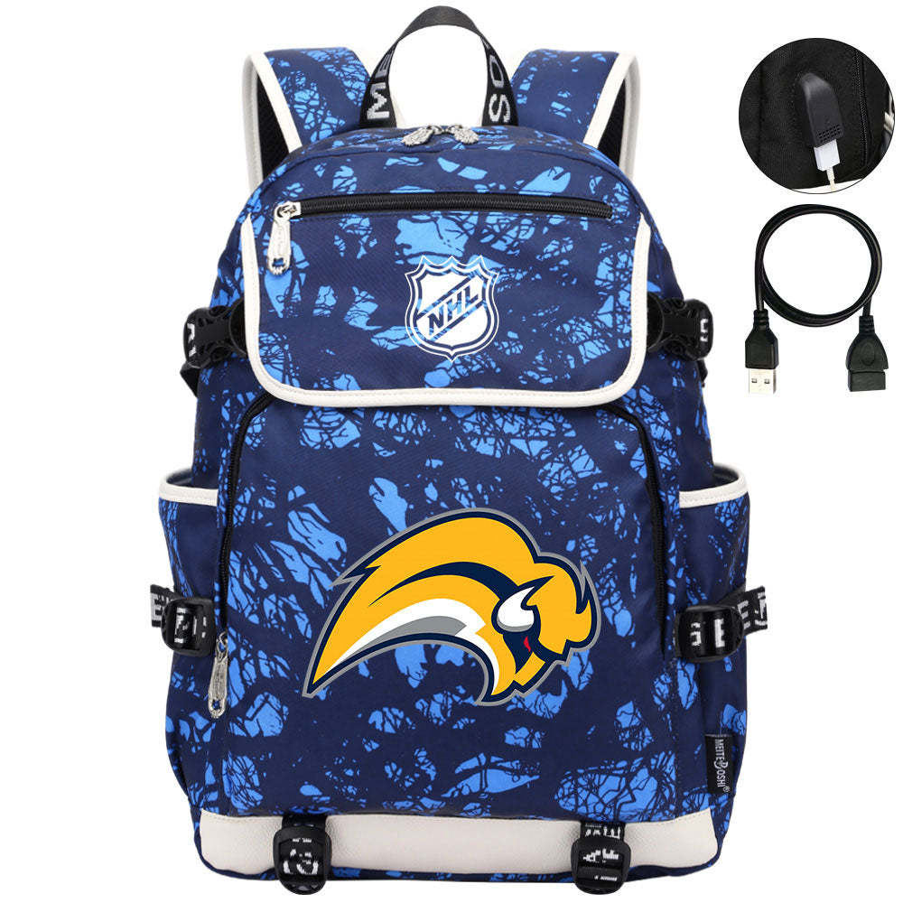 Buffalo Sabres Hockey League Backpack School Notebook Travel Bag