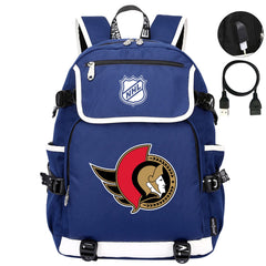 Ottawa Senators Hockey League Backpack School Notebook Travel Bags