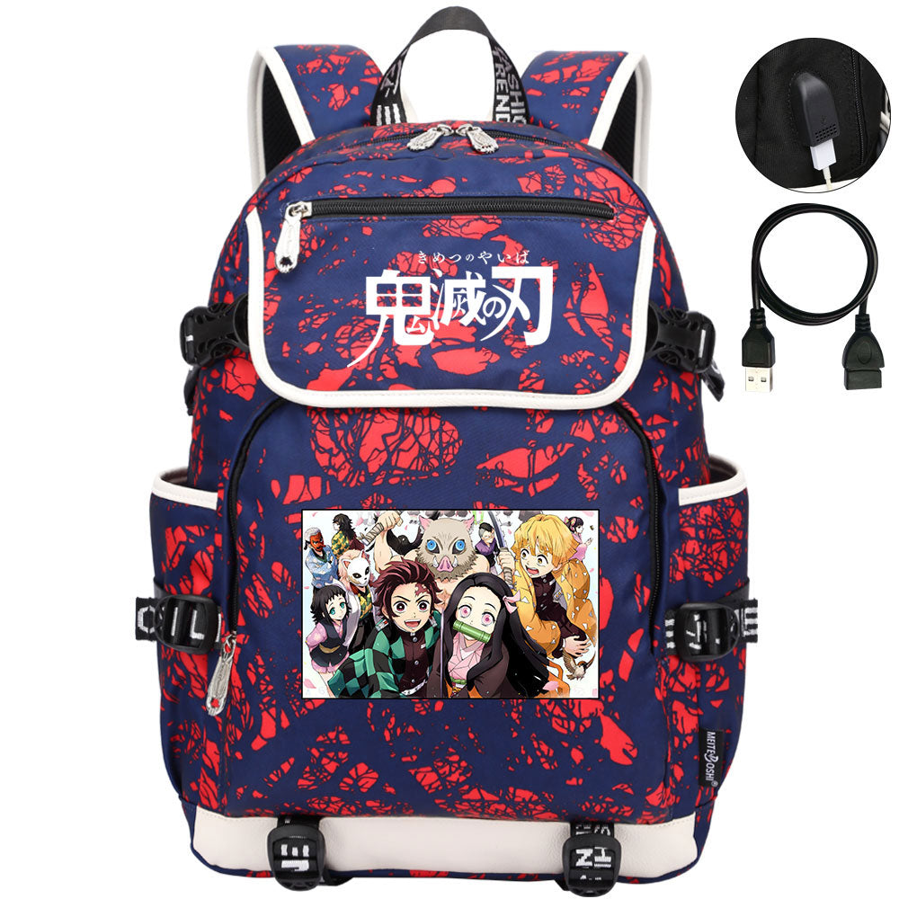 Demon Slayer Kimetsu No Yaiba Backpack School Notebook Travel Bags