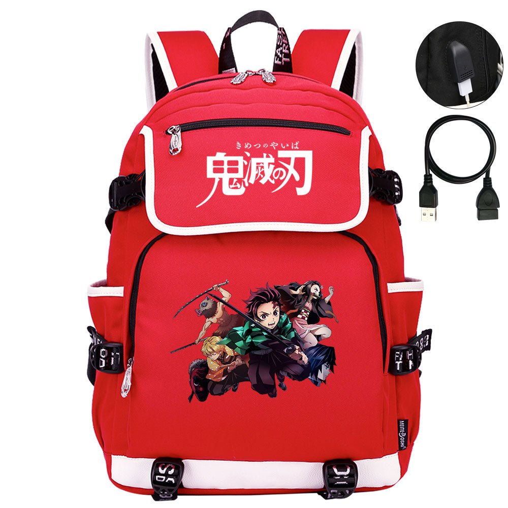 Demon Slayer Kimetsu No Yaiba Backpack School Notebook Travel Bags