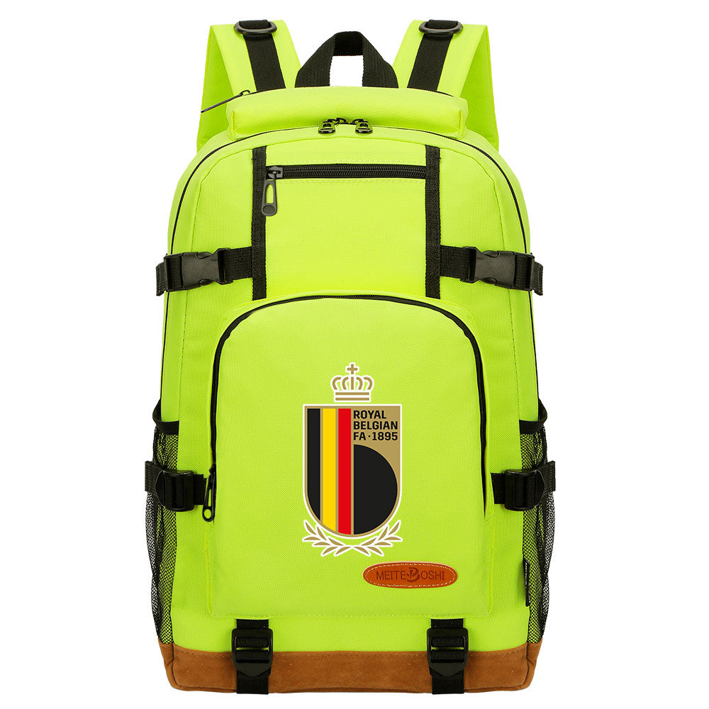 Royal Belgian National Football Team Waterproof Backpack School Notebook Travel Bag