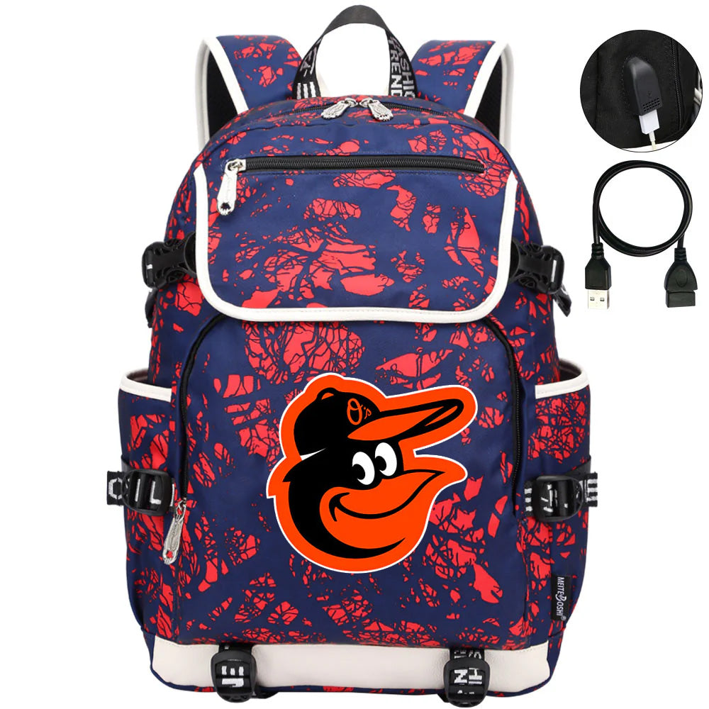 Baltimore Orioles Backpack School Notebook Travel Bags
