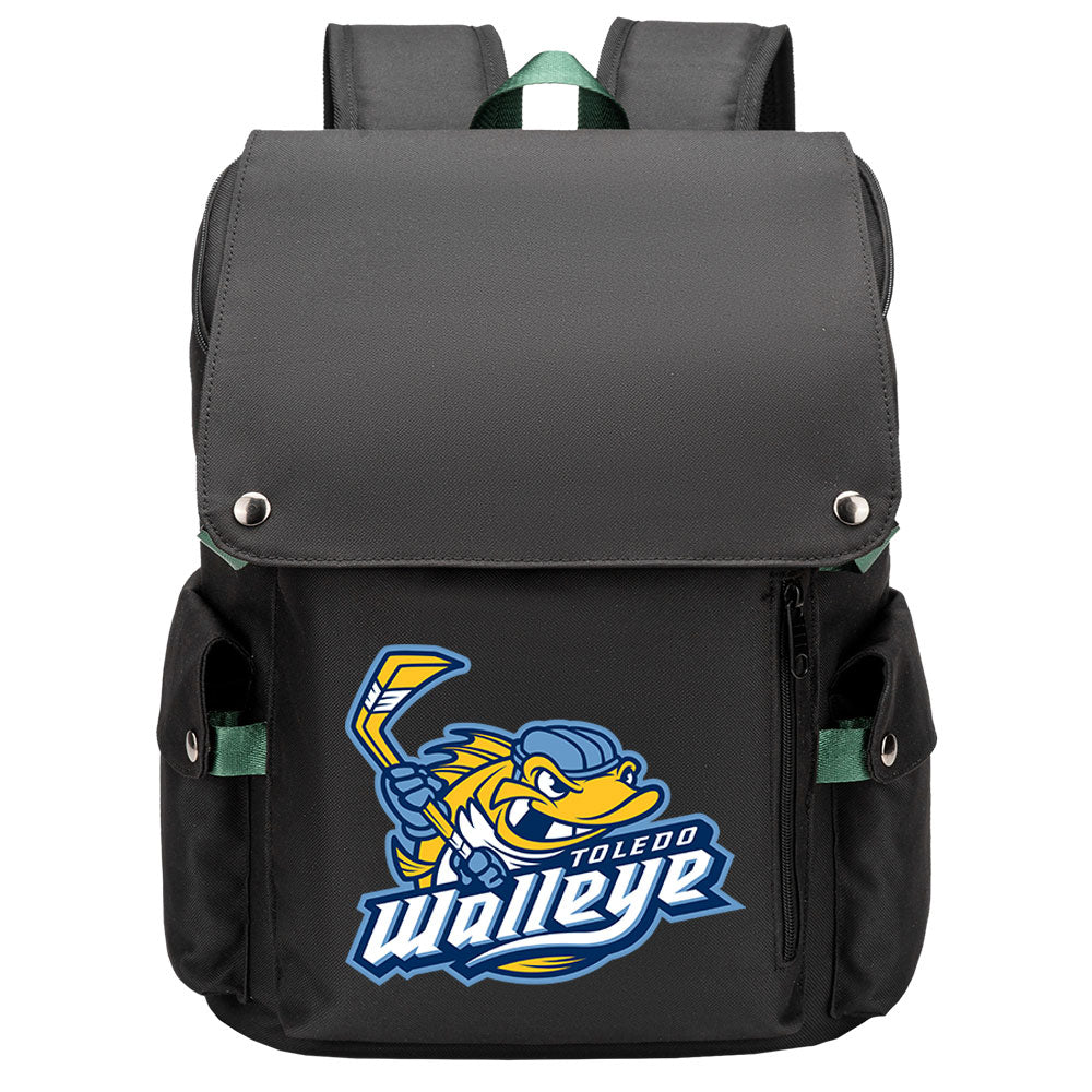Toledo Walleye School Backpack Oxford Laptop Bag