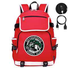 Roughriders Hockey League Backpack School Notebook Travel Bag