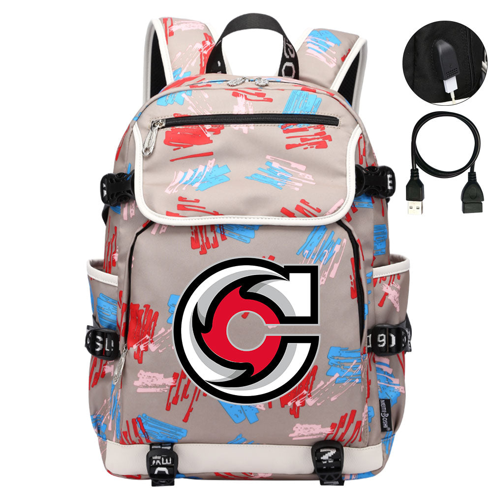 Cincinnati Cyclones Hockey League Backpack School Notebook Travel Bag