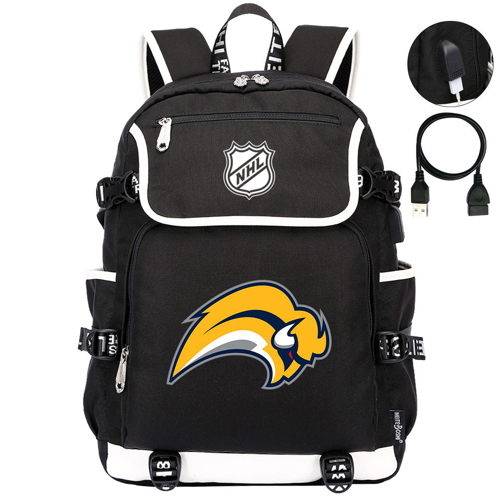 Buffalo Sabres Hockey League Backpack School Notebook Travel Bag