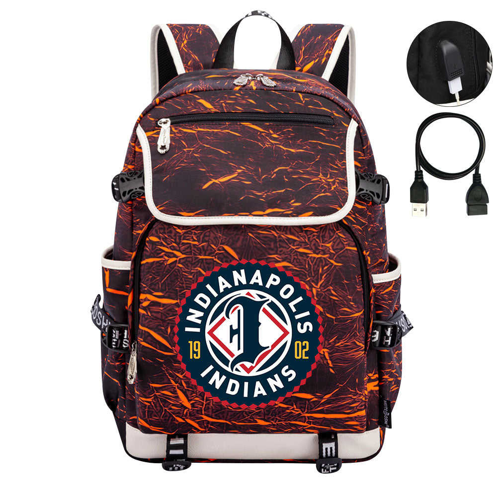 Indianapolis Indians Backpack School Notebook Travel Bags