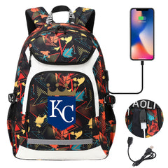 Kansas City Royals Backpack School Notebook Travel Bags With USB