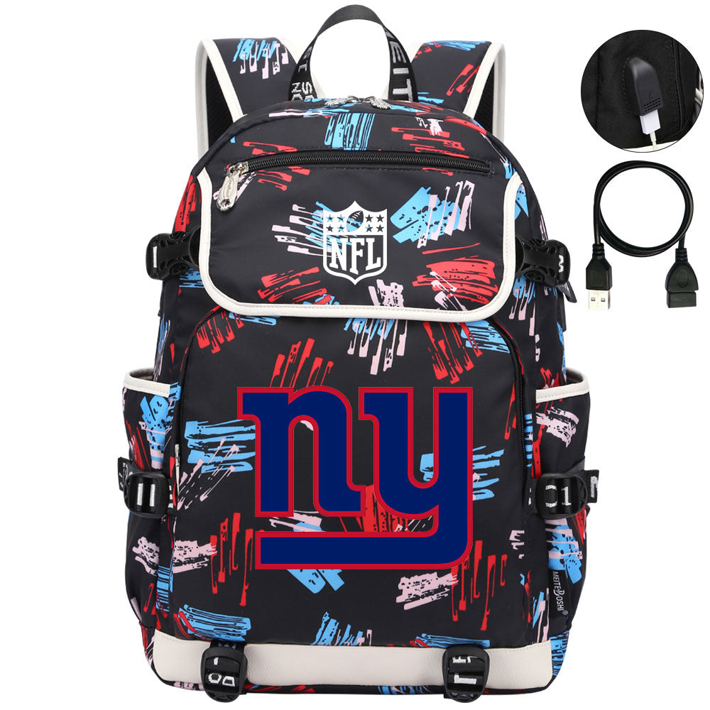 New York Giants Football Rugby Backpack School Notebook Travel Bags