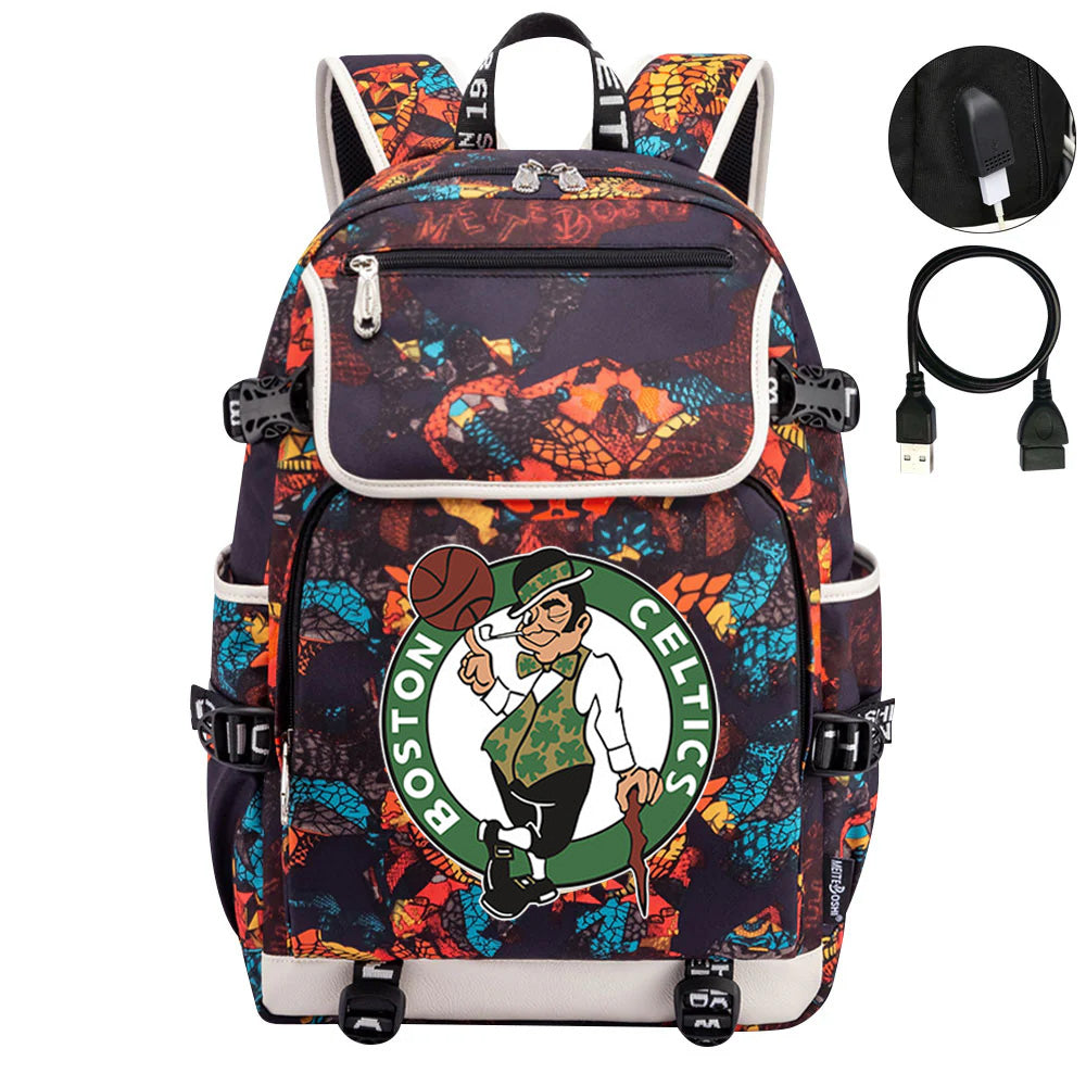 Boston Celtics Backpack School Notebook Travel Bags