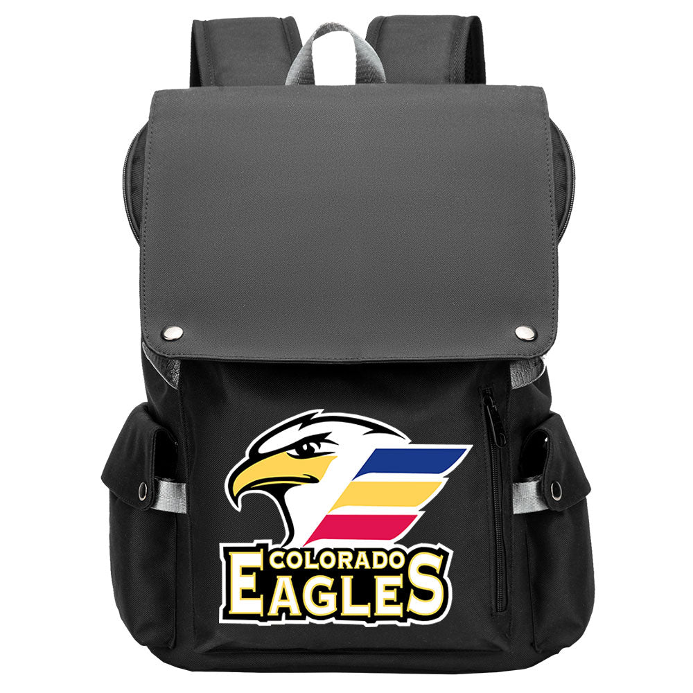 Colorado Eagles Hockey Team School Backpack Oxford Laptop Bag