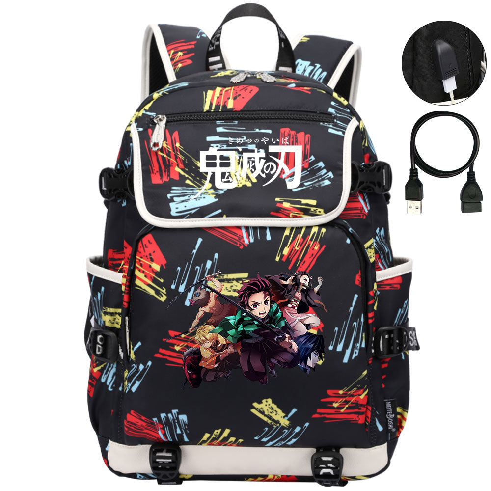 Demon Slayer Kimetsu No Yaiba Backpack School Notebook Travel Bags