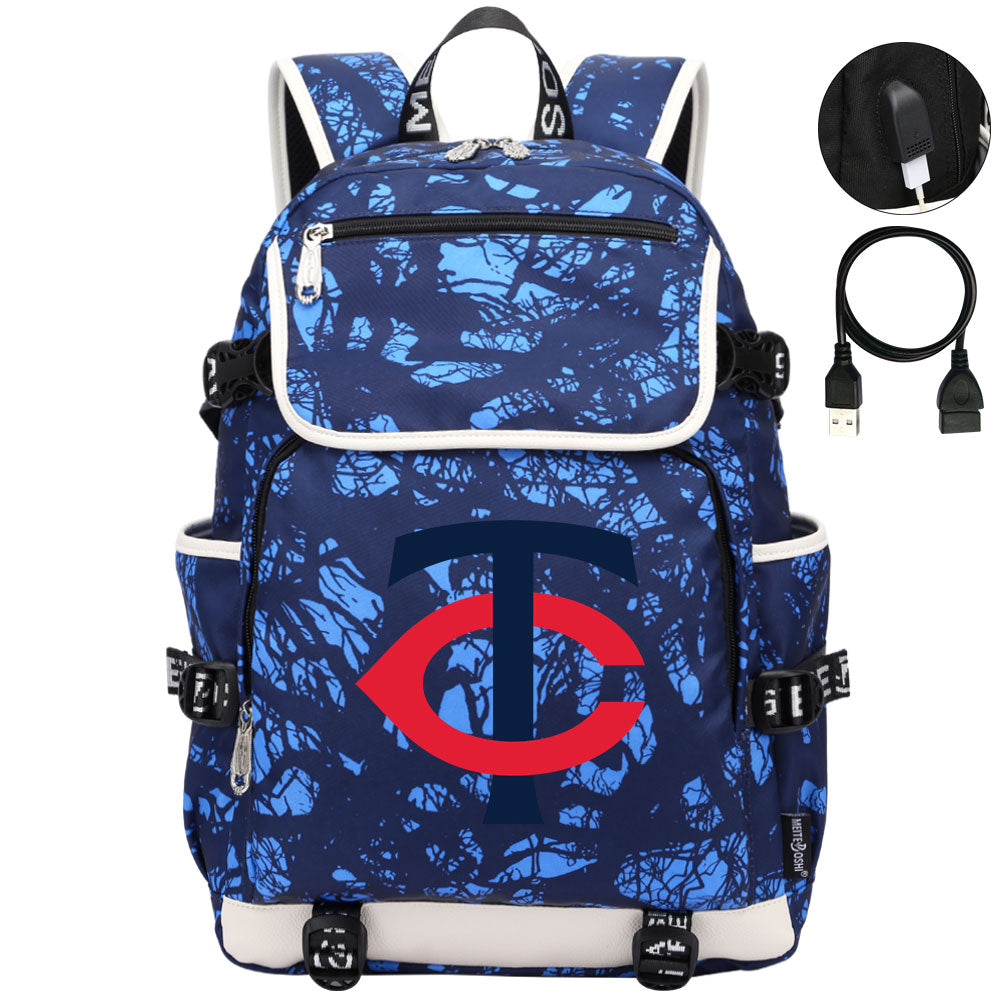 Minnesota Twins Backpack School Notebook Travel Bags