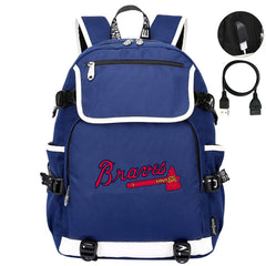 Atlanta Braves Backpack School Notebook Travel Bags