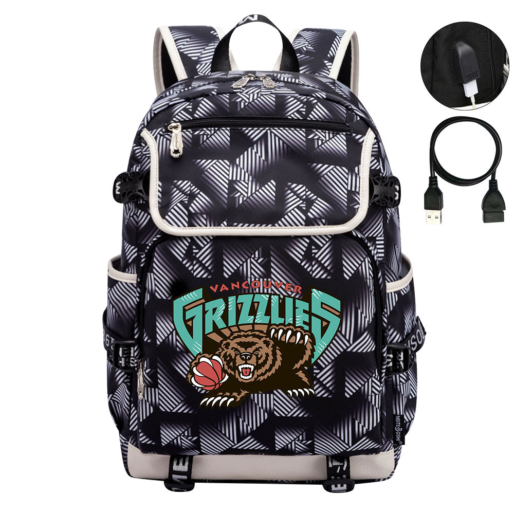 Vancouver Grizzlies Backpack School Notebook Travel Bags
