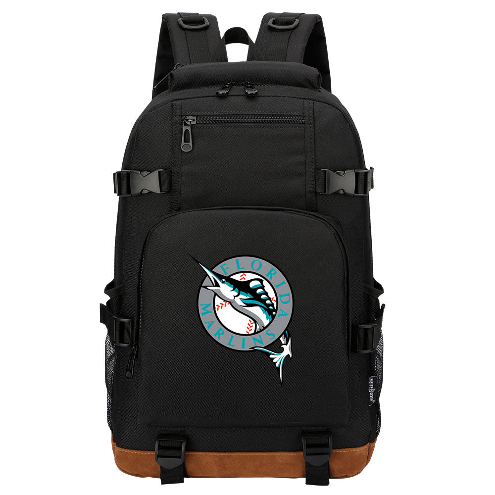 Florida Marlins Waterproof Backpack School Notebook Travel Bag