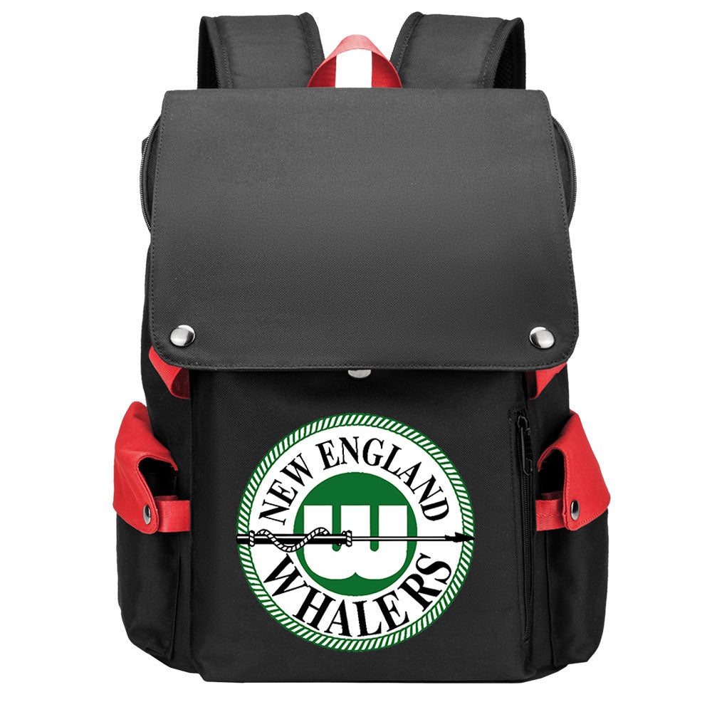 New England Whalers School Backpack Oxford Laptop Bag
