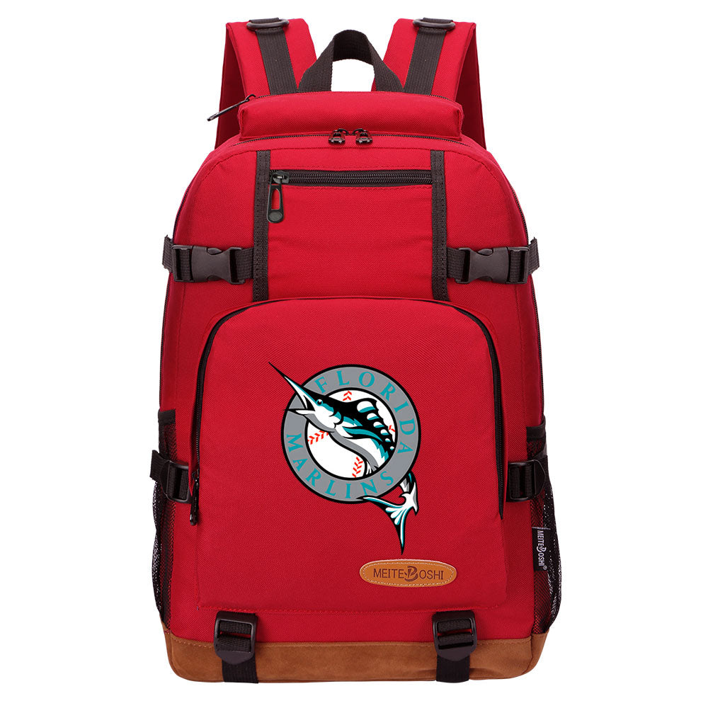 Florida Marlins Waterproof Backpack School Notebook Travel Bag