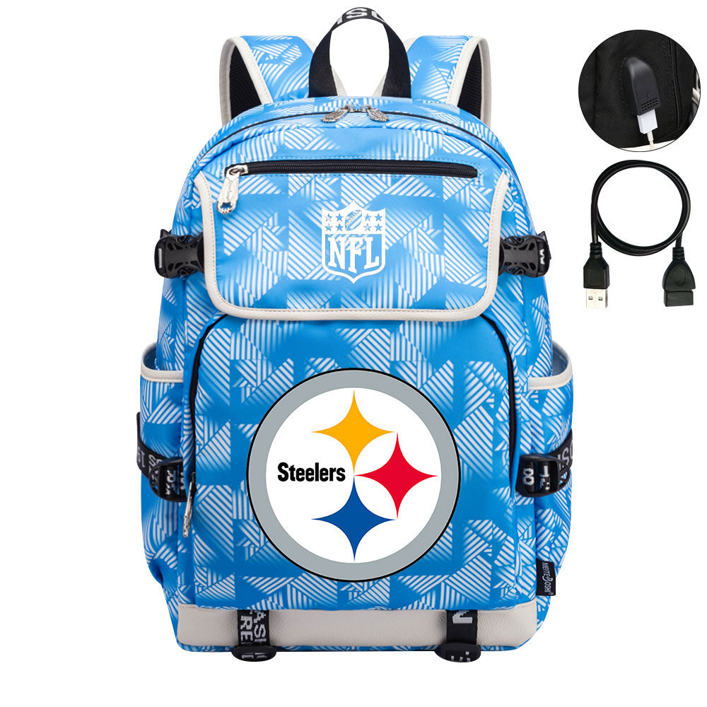 Pittsburgh Steelers Football Rugby Backpack School Notebook Travel Bags